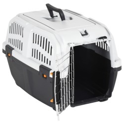 vidaXL Transportbox für Haustiere Metalltür 48x31,5x31 cm Polypropylen