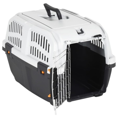 vidaXL Transportbox für Haustiere Metalltür 48x31,5x31 cm Polypropylen