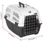 vidaXL Transportbox für Haustiere Metalltür 48x31,5x31 cm Polypropylen vidaXL Transportbox für Haustiere Metalltür 48x31,5x31 cm Polypropylen