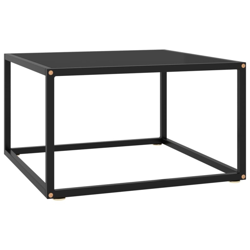 vidaXL Couchtisch Schwarz mit Schwarzem Glas 60x60x35 cm vidaXL Couchtisch Schwarz mit Schwarzem Glas 60x60x35 cm