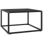 vidaXL Couchtisch Schwarz mit Schwarzem Glas 60x60x35 cm vidaXL Couchtisch Schwarz mit Schwarzem Glas 60x60x35 cm