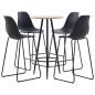 vidaXL 5-tlg. Bar-Set Kunststoff Schwarz vidaXL 5-tlg. Bar-Set Kunststoff Schwarz