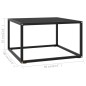 vidaXL Couchtisch Schwarz mit Schwarzem Glas 60x60x35 cm vidaXL Couchtisch Schwarz mit Schwarzem Glas 60x60x35 cm