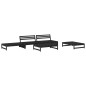 vidaXL 5-tlg. Garten-Lounge-Set mit Kissen Schwarz Massivholz vidaXL 5-tlg. Garten-Lounge-Set mit Kissen Schwarz Massivholz
