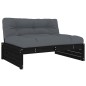 vidaXL 5-tlg. Garten-Lounge-Set mit Kissen Schwarz Massivholz vidaXL 5-tlg. Garten-Lounge-Set mit Kissen Schwarz Massivholz