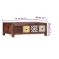 vidaXL Couchtisch 90x50x30 cm Massivholz Palisander vidaXL Couchtisch 90x50x30 cm Massivholz Palisander