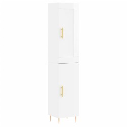 vidaXL Highboard Hochglanz-Weiß 34,5x34x180 cm Holzwerkstoff