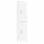 vidaXL Highboard Hochglanz-Weiß 34,5x34x180 cm Holzwerkstoff vidaXL Highboard Hochglanz-Weiß 34,5x34x180 cm Holzwerkstoff
