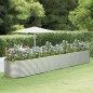 vidaXL Hochbeet Silbern 554x100x68 cm Pulverbeschichteter Stahl vidaXL Hochbeet Silbern 554x100x68 cm Pulverbeschichteter Stahl