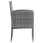 vidaXL 5-tlg. Garten-Essgruppe Grau und Schwarz Poly Rattan und Stahl vidaXL 5-tlg. Garten-Essgruppe Grau und Schwarz Poly Rattan und Stahl