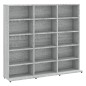 vidaXL CD-Regal Grau Sonoma 102x23x89,5 cm Holzwerkstoff vidaXL CD-Regal Grau Sonoma 102x23x89,5 cm Holzwerkstoff
