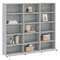 vidaXL CD-Regal Grau Sonoma 102x23x89,5 cm Holzwerkstoff vidaXL CD-Regal Grau Sonoma 102x23x89,5 cm Holzwerkstoff