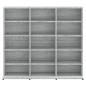 vidaXL CD-Regal Grau Sonoma 102x23x89,5 cm Holzwerkstoff vidaXL CD-Regal Grau Sonoma 102x23x89,5 cm Holzwerkstoff
