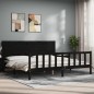 vidaXL Massivholzbett mit Kopfteil Schwarz 200x200 cm vidaXL Massivholzbett mit Kopfteil Schwarz 200x200 cm