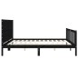 vidaXL Massivholzbett mit Kopfteil Schwarz 200x200 cm vidaXL Massivholzbett mit Kopfteil Schwarz 200x200 cm
