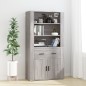 vidaXL Wandschrank Grau Sonoma 80x33x80 cm Holzwerkstoff vidaXL Wandschrank Grau Sonoma 80x33x80 cm Holzwerkstoff