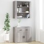 vidaXL Wandschrank Grau Sonoma 80x33x80 cm Holzwerkstoff vidaXL Wandschrank Grau Sonoma 80x33x80 cm Holzwerkstoff