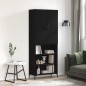 Highboard Schwarz 69,5x34x180 cm Holzwerkstoff Highboard Schwarz 69,5x34x180 cm Holzwerkstoff