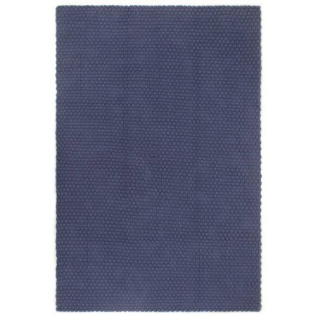 vidaXL Teppich Rechteckig Marineblau 200x300 cm Baumwolle