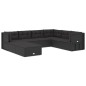 vidaXL 8-tlg. Garten-Lounge-Set mit Kissen Schwarz Poly Rattan vidaXL 8-tlg. Garten-Lounge-Set mit Kissen Schwarz Poly Rattan