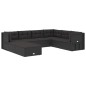 vidaXL 8-tlg. Garten-Lounge-Set mit Kissen Schwarz Poly Rattan vidaXL 8-tlg. Garten-Lounge-Set mit Kissen Schwarz Poly Rattan