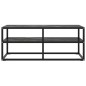 vidaXL TV-Schrank Schwarz mit Schwarzer Marmor-Optik Glas 100x40x40 cm vidaXL TV-Schrank Schwarz mit Schwarzer Marmor-Optik Glas 100x40x40 cm