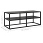 vidaXL TV-Schrank Schwarz mit Schwarzer Marmor-Optik Glas 100x40x40 cm vidaXL TV-Schrank Schwarz mit Schwarzer Marmor-Optik Glas 100x40x40 cm