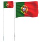 vidaXL Flagge Portugals mit Mast 5,55 m Aluminium vidaXL Flagge Portugals mit Mast 5,55 m Aluminium