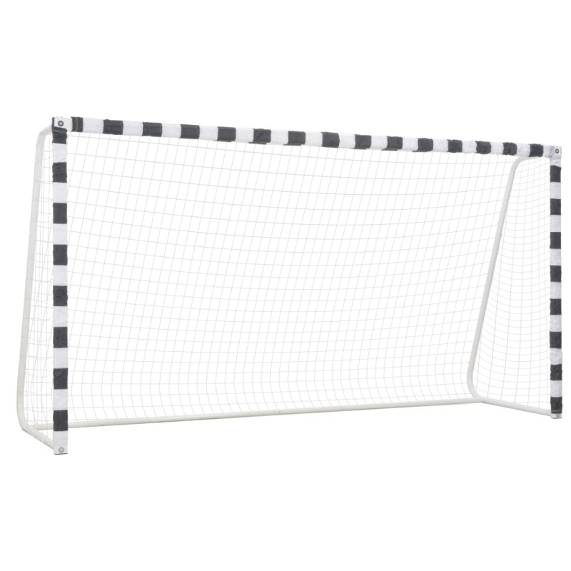 vidaXL Fußballtor 300x160x90 cm Metall Schwarz und Weiß vidaXL Fußballtor 300x160x90 cm Metall Schwarz und Weiß