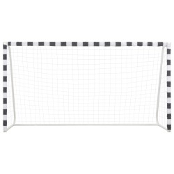 vidaXL Fußballtor 300x160x90 cm Metall Schwarz und Weiß