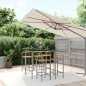 vidaXL 5-tlg. Gartenbar-Set Grau Poly Rattan & Massivholz Akazie vidaXL 5-tlg. Gartenbar-Set Grau Poly Rattan & Massivholz Akazie