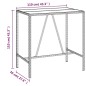 vidaXL 5-tlg. Gartenbar-Set Grau Poly Rattan & Massivholz Akazie vidaXL 5-tlg. Gartenbar-Set Grau Poly Rattan & Massivholz Akazie