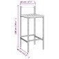 vidaXL 5-tlg. Gartenbar-Set Grau Poly Rattan & Massivholz Akazie vidaXL 5-tlg. Gartenbar-Set Grau Poly Rattan & Massivholz Akazie