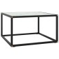 vidaXL Couchtisch Schwarz mit Weißem Glas in Marmor-Optik 60x60x35 cm vidaXL Couchtisch Schwarz mit Weißem Glas in Marmor-Optik 60x60x35 cm