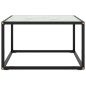 vidaXL Couchtisch Schwarz mit Weißem Glas in Marmor-Optik 60x60x35 cm vidaXL Couchtisch Schwarz mit Weißem Glas in Marmor-Optik 60x60x35 cm