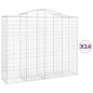 vidaXL Gabionen mit Hochbogen 14Stk. 200x50x160/180cm Verzinktes Eisen vidaXL Gabionen mit Hochbogen 14Stk. 200x50x160/180cm Verzinktes Eisen