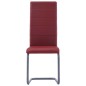 vidaXL Freischwinger 4 Stk. Rot Kunstleder vidaXL Freischwinger 4 Stk. Rot Kunstleder