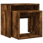 vidaXL Satztische 2 Stk. Räuchereiche Holzwerkstoff vidaXL Satztische 2 Stk. Räuchereiche Holzwerkstoff