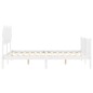 vidaXL Massivholzbett mit Kopfteil Weiß 140x190 cm vidaXL Massivholzbett mit Kopfteil Weiß 140x190 cm