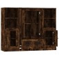 vidaXL Highboards 3 Stk. Räuchereiche Holzwerkstoff vidaXL Highboards 3 Stk. Räuchereiche Holzwerkstoff