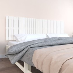 vidaXL Wand-Kopfteil Weiß 204x3x60 cm Massivholz Kiefer