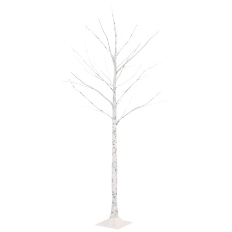 vidaXL LED-Birke Warmweiß 72 LEDs 150 cm