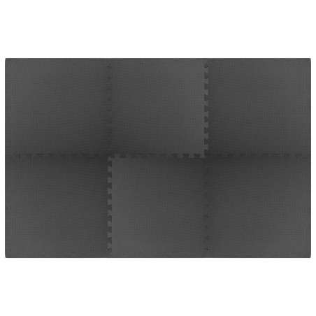 vidaXL Bodenmatten 6 Stk. 2,16 m² EVA-Schaumstoff Schwarz