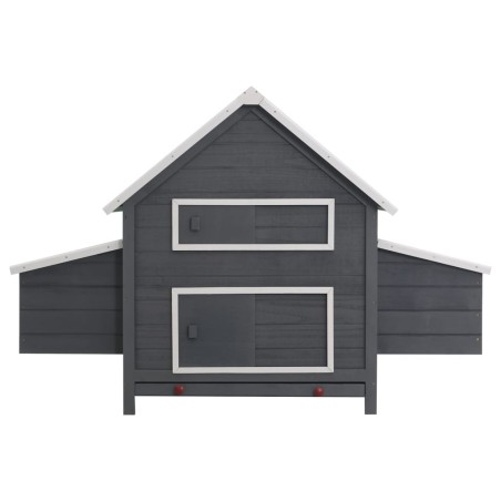 vidaXL Hühnerstall Grau 157x97x110 cm Holz