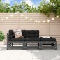 vidaXL 3-tlg. Garten-Lounge-Set mit Kissen Grau Massivholz vidaXL 3-tlg. Garten-Lounge-Set mit Kissen Grau Massivholz