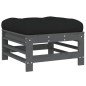 vidaXL 3-tlg. Garten-Lounge-Set mit Kissen Grau Massivholz vidaXL 3-tlg. Garten-Lounge-Set mit Kissen Grau Massivholz