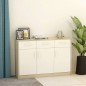 vidaXL Sideboard Weiß Sonoma-Eiche 110x30x75 cm Holzwerkstoff vidaXL Sideboard Weiß Sonoma-Eiche 110x30x75 cm Holzwerkstoff