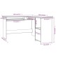 vidaXL Eckschreibtisch L-Form Sonoma-Eiche 120x140x75 cm Holzwerkstoff vidaXL Eckschreibtisch L-Form Sonoma-Eiche 120x140x75 cm Holzwerkstoff