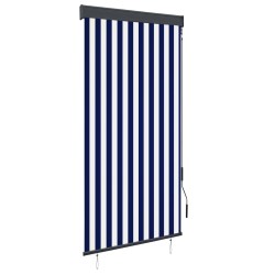 vidaXL Außenrollo 100 x 250 cm Blau und Weiß