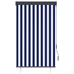 vidaXL Außenrollo 100 x 250 cm Blau und Weiß